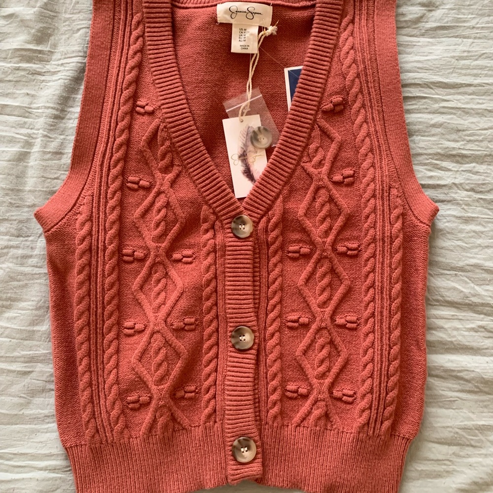 Dark pink Sweater vest